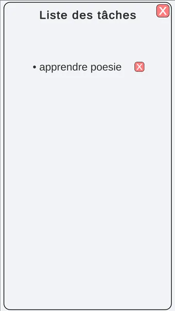 Liste des tâches à faire